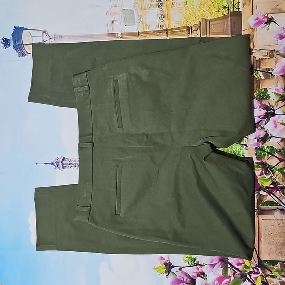Banana Republic Sloan High Waisted Green Trousers Pants Size 10 NWT - Picture 6 of 6